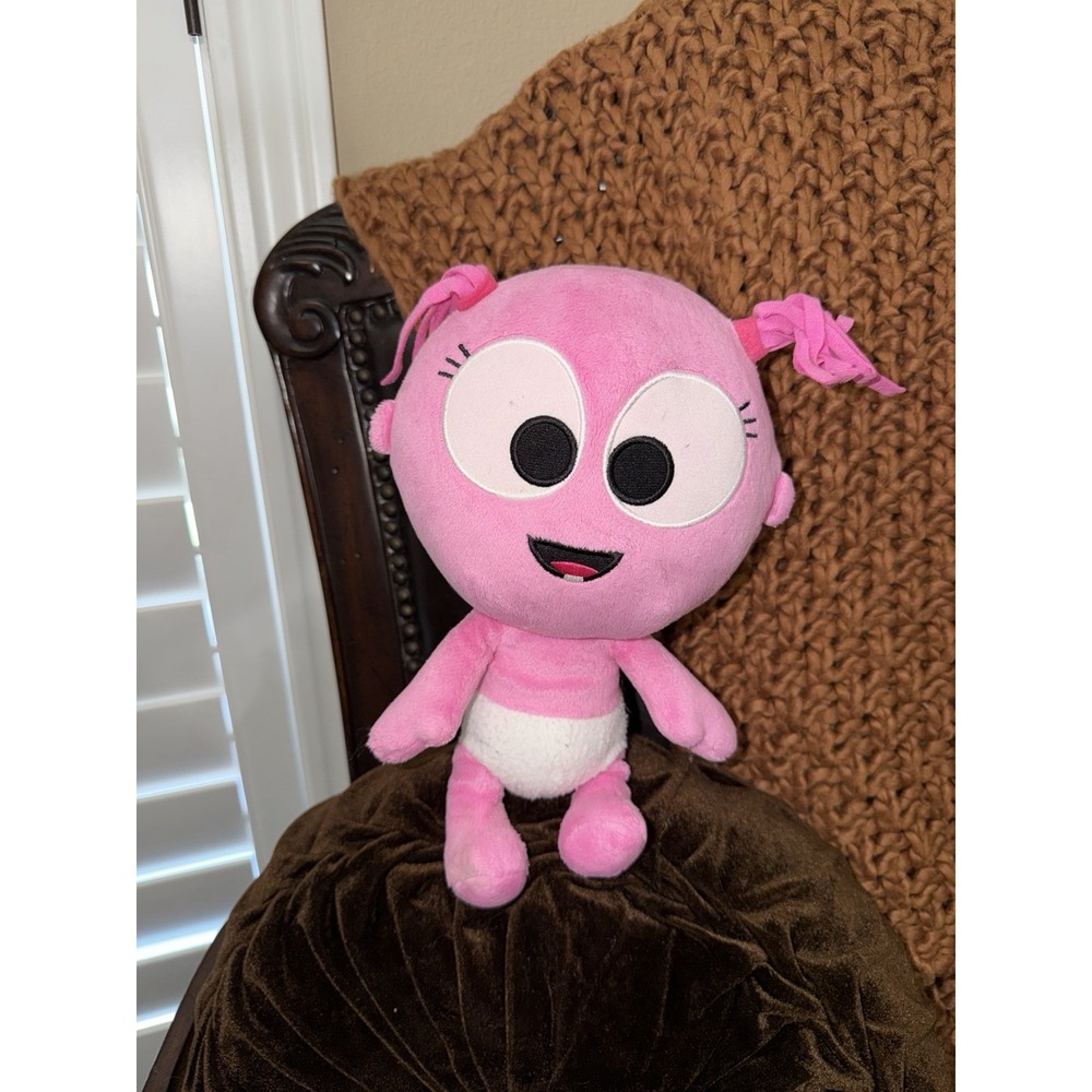 Babyfirsttv Gaagaa Interactive Talking Plush Doll Pink Googoo Gaagaa